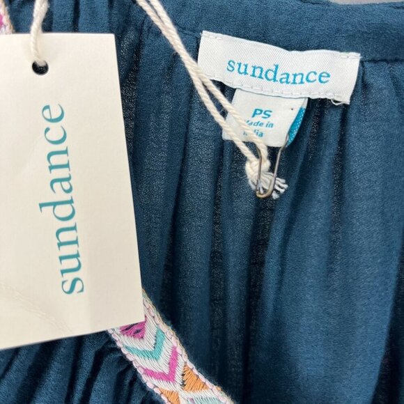 Sundance Sun and Sand Cover Up NEW Petite Small Button Down Dress Embroidered - Picture 7 of 8